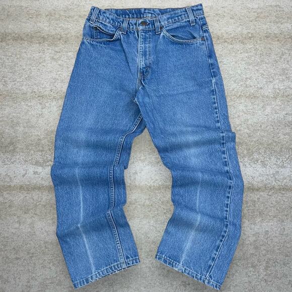 True Vintage 70s Orange Tab Levis 509 Jeans 32x31 Slim Fit Medium Wash - Picture 2 of 6